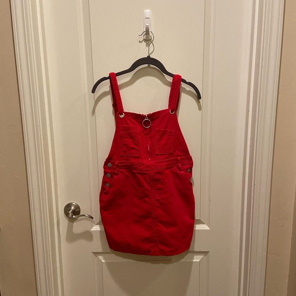 Cute vintage corduroyed overall skirt!